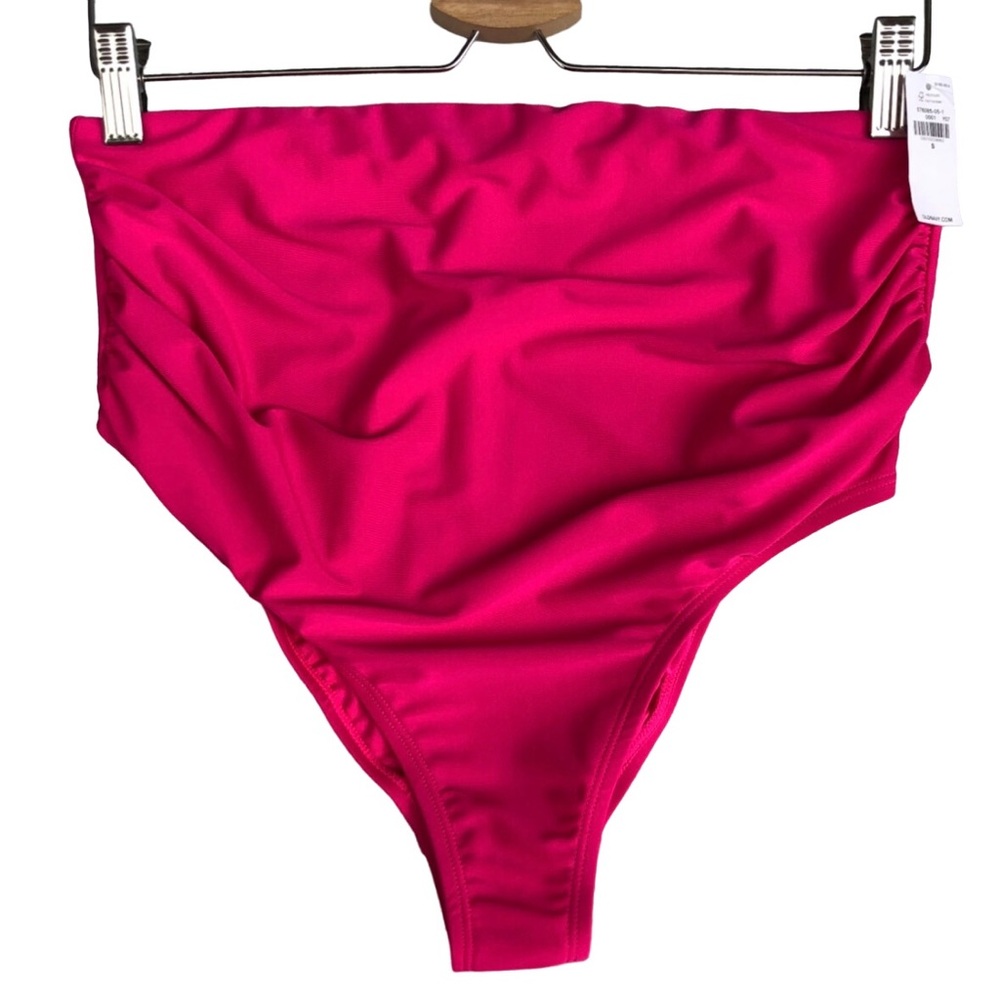 New Old Navy Maternity Rollover Waist Swim Bikini Bottom Small Pink Bathing Suit